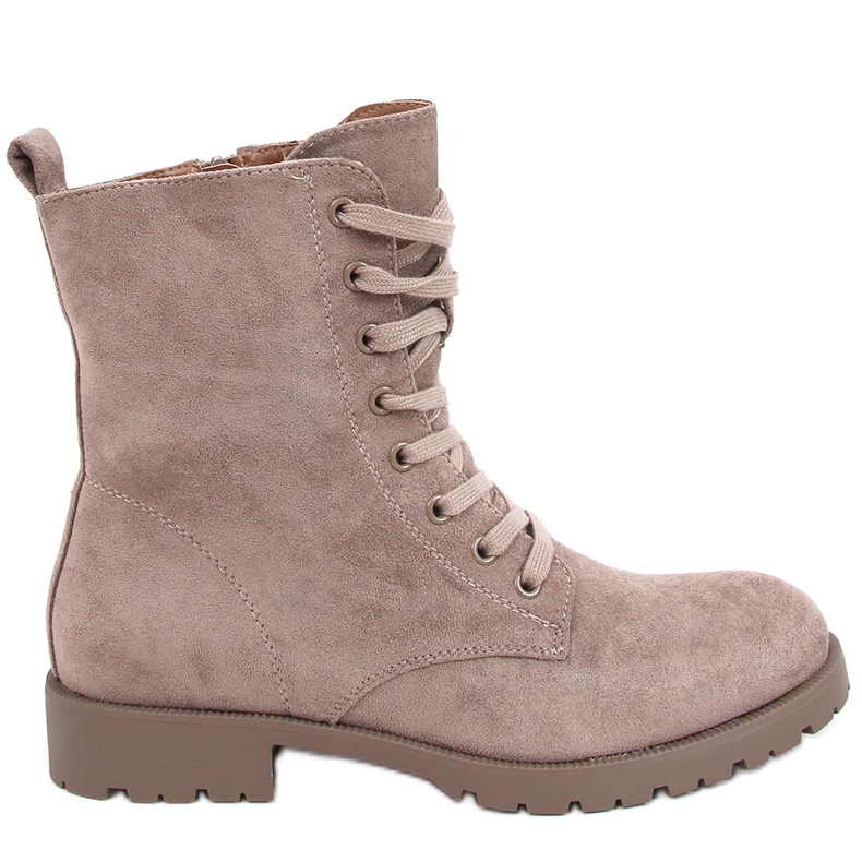 Workery sznurowane Bente Khaki beżowy