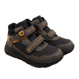 Trapery ocieplane na rzepy McKeylor Jr JAN59B khaki białe zielone