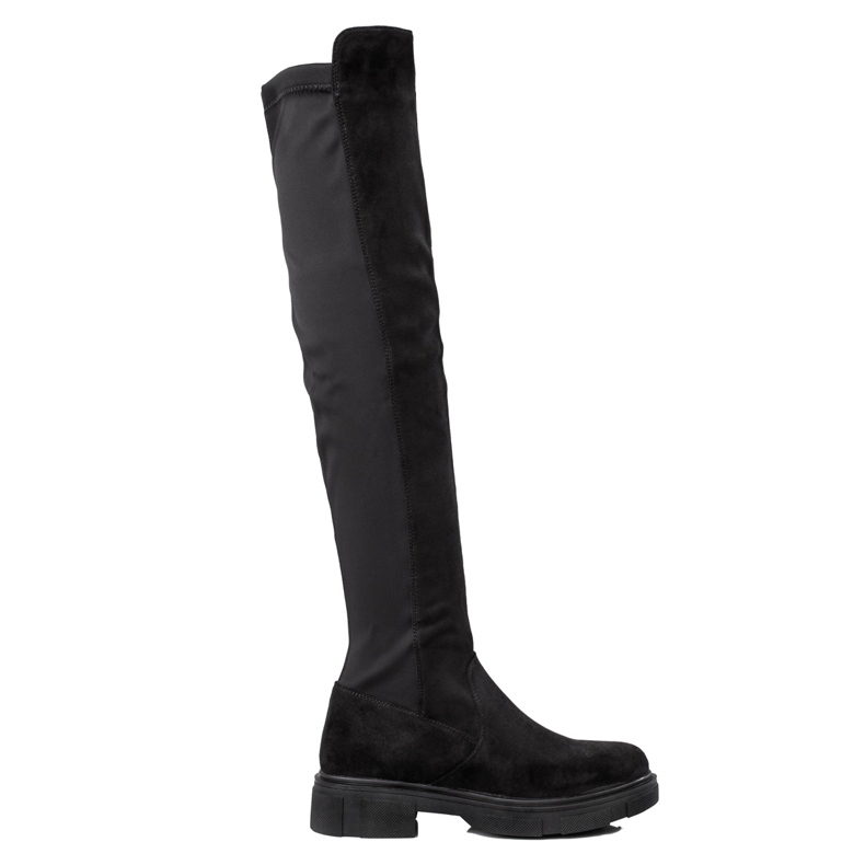 TRENDI Muszkieterki Na Platformie czarne