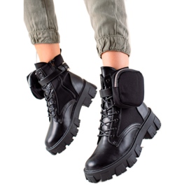 Best Shoes Workery Z Zamszową Kieszonką czarne