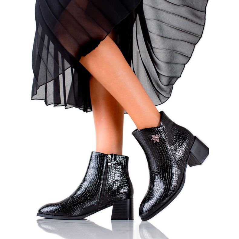 Filippo Stylowe Botki Z Ociepleniem czarne