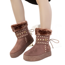 Różowe śniegowce damskie Almendra