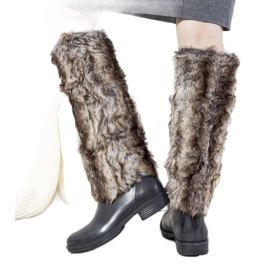 Czarne kalosze z futerkiem Melgar