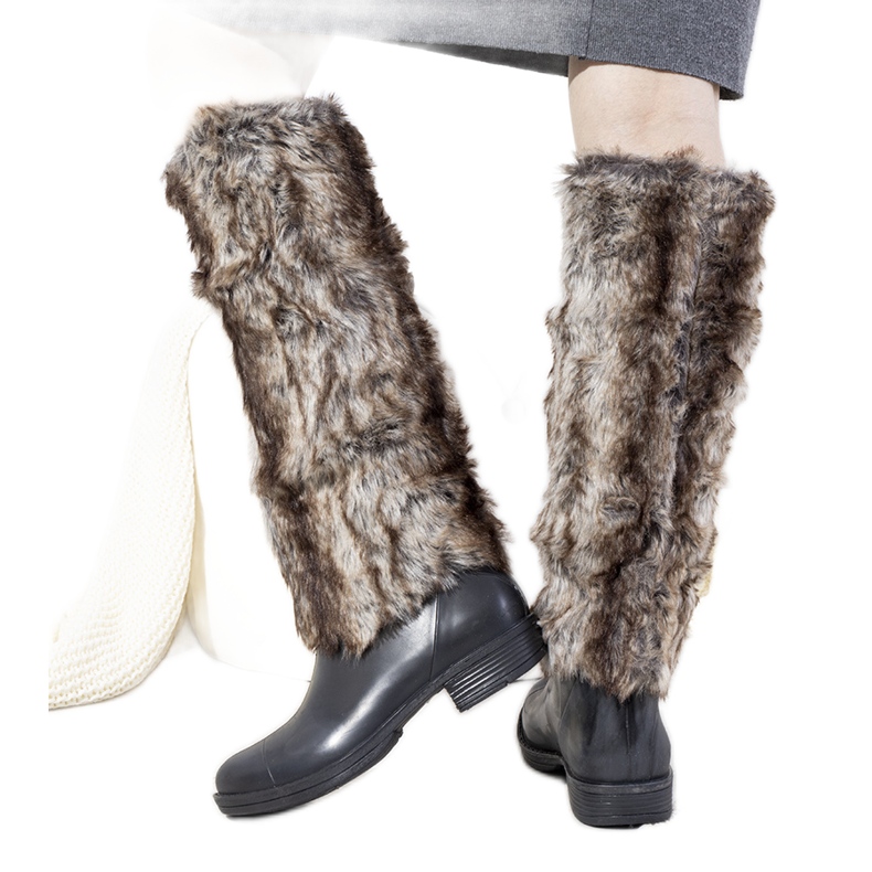 Czarne kalosze z futerkiem Melgar