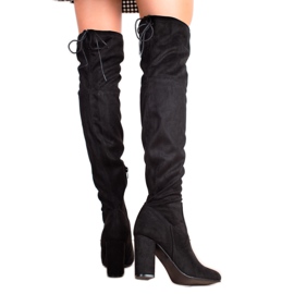 TRENDI Seksowne Czarne Muszkieterki