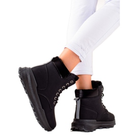 TRENDI Czarne Traperki