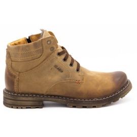 ABIS Ocieplane buty męskie 197 brązowe
