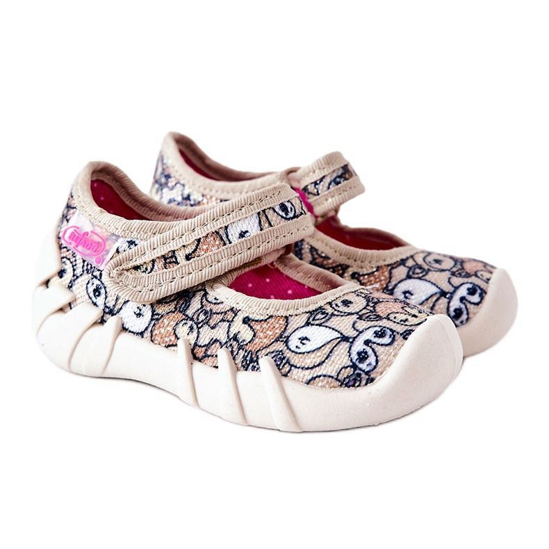 BEFADO S.A. Papcie Baleriny Inblu Sarenki 109P240 Beżowe brązowe