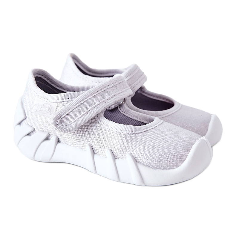 BEFADO S.A. Papcie Baleriny Inblu Błyszczące 109P222 Srebrne