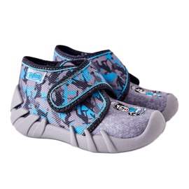 BEFADO S.A. Trzewiki Papcie Inblu 523P014 Szaro-Niebieskie