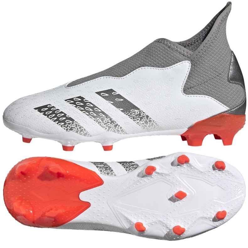 Buty piłkarskie adidas Predator Freak.3 Ll Fg Jr FY6297 wielokolorowe białe