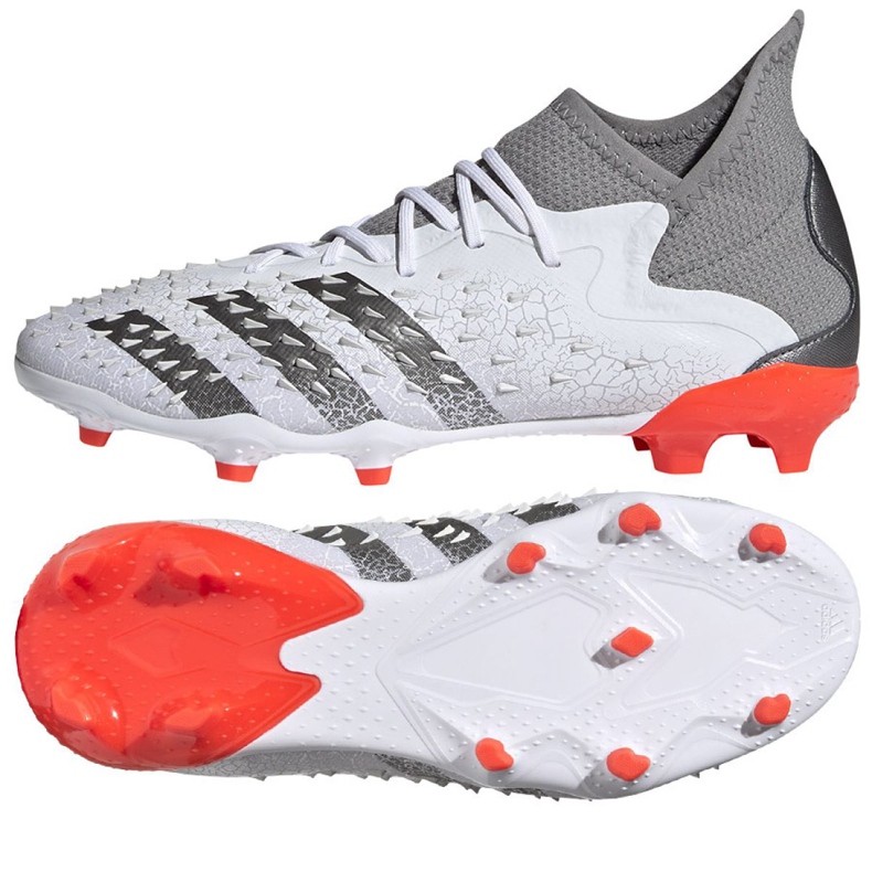 Buty piłkarskie adidas Predator Freak.1 Fg Jr FY6260 wielokolorowe białe