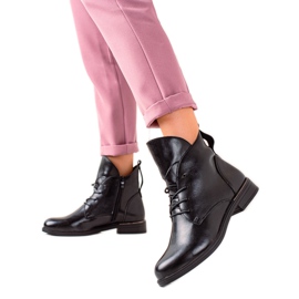 Czarne Klasyczne Botki Sergio Leone