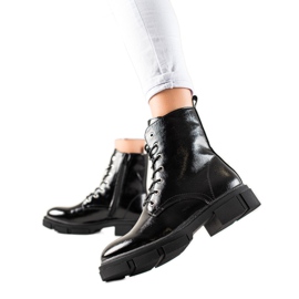 Sznurowane Botki Sergio Leone czarne