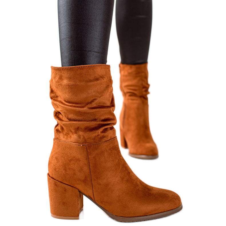 Evento Stylowe Wysokie Botki brązowe