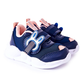 BEFADO S.A. Dziecięce Sportowe Buty Na Rzep Befado 516P090 Granatowo-Różowe