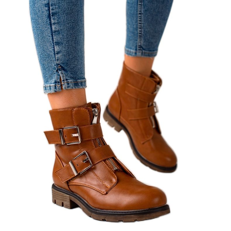 Kayla Brązowe Casualowe Workery