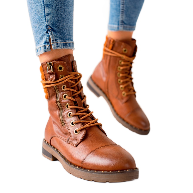 Super Mode Klasyczne Brązowe Traperki