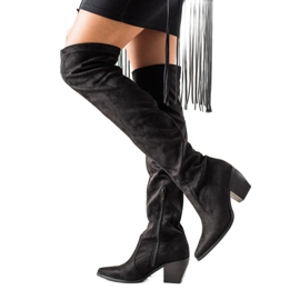 Laura Mode Muszkieterki Na Niskim Obcasie czarne