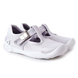 BEFADO S.A. Papcie Baleriny Befado Błyszczące 115X001 Srebrne srebrny