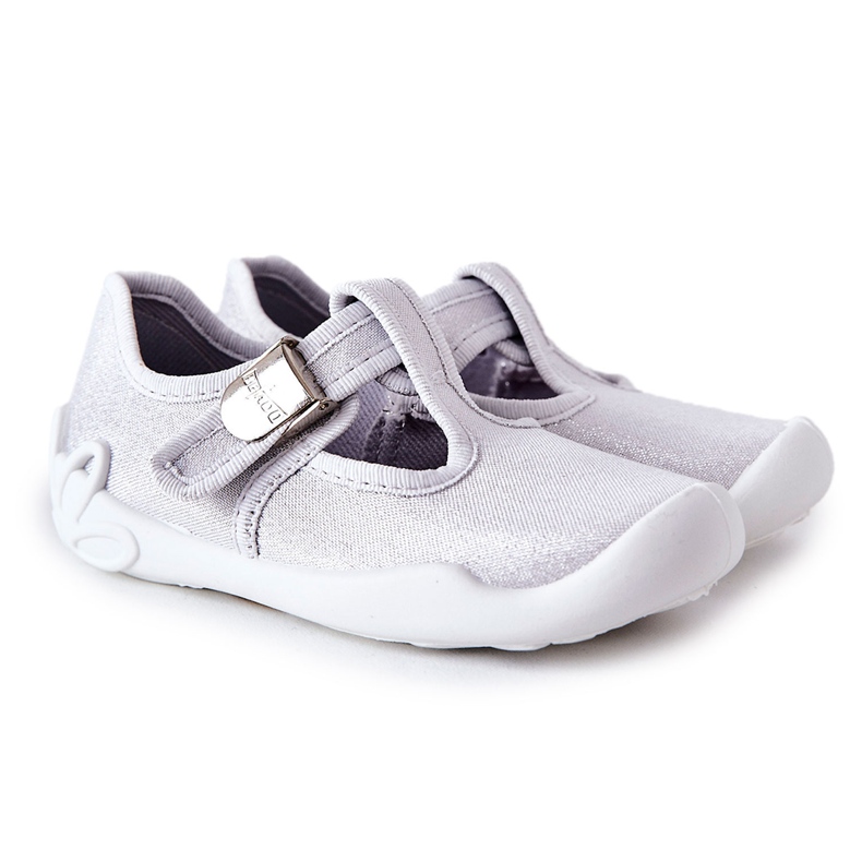 BEFADO S.A. Papcie Baleriny Befado Błyszczące 115X001 Srebrne srebrny