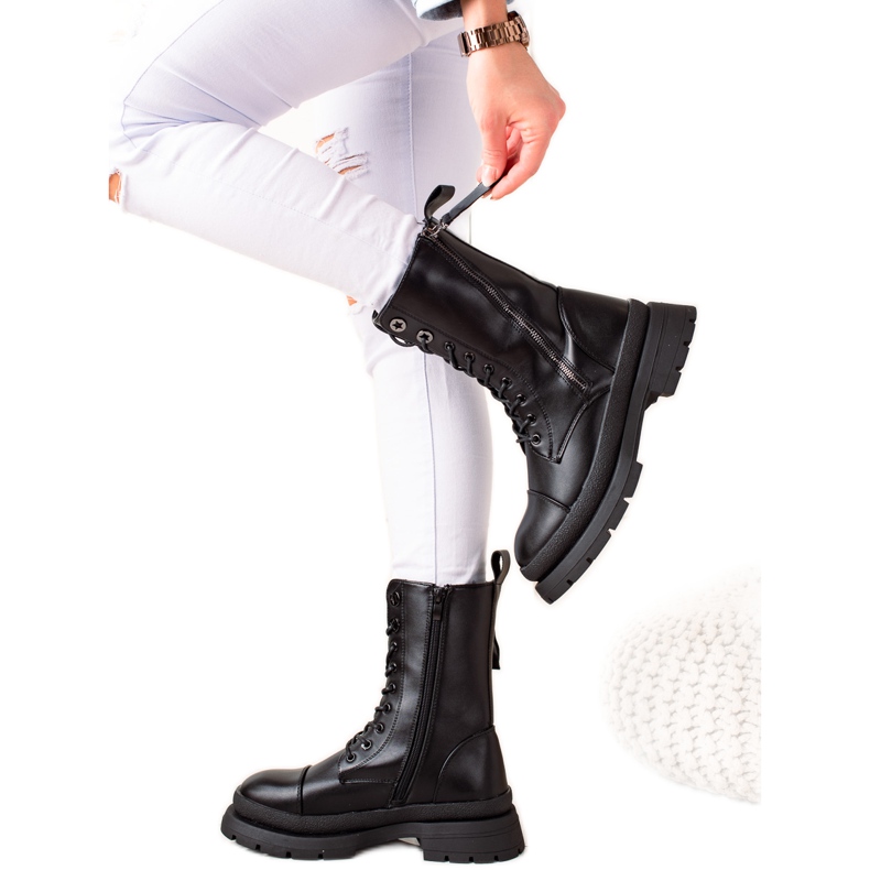 Bona Ocieplane Czarne Workery