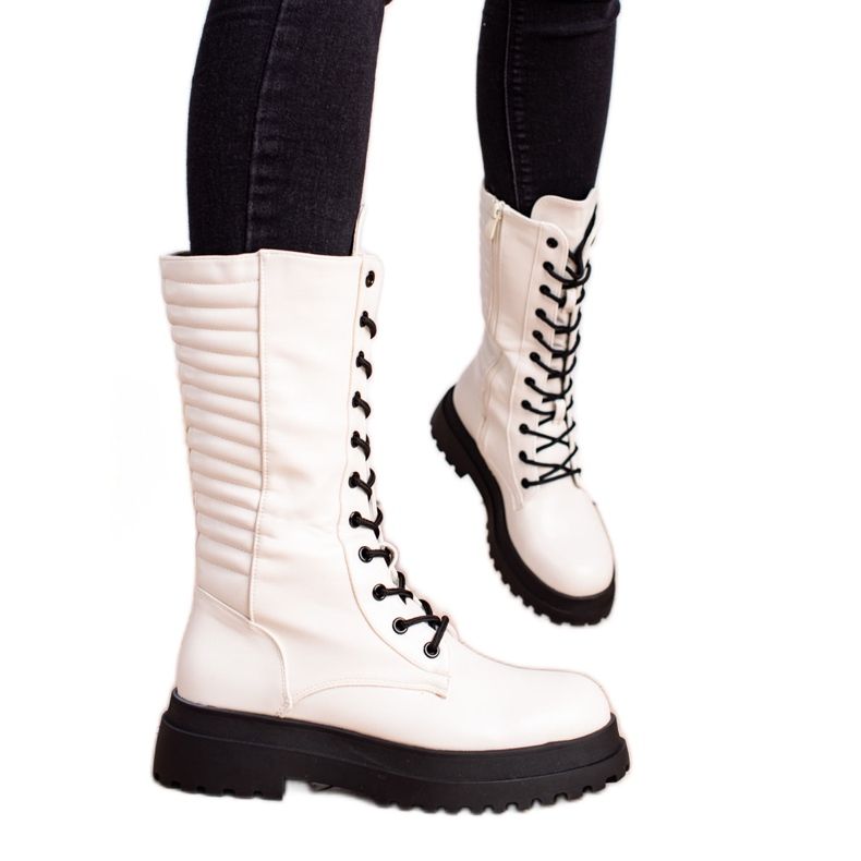 Seastar Białe Glany Z Eko Skóry