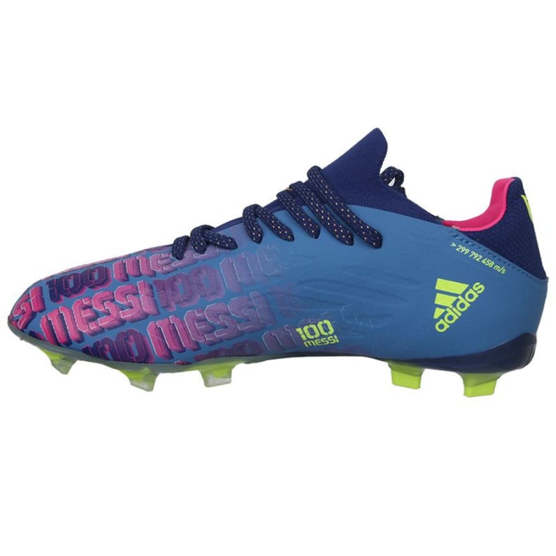 Buty piłkarskie adidas X Speedflow Messi.1 Fg Jr FY6929 granatowy, fioletowy, niebieski, wielokolorowy niebieskie