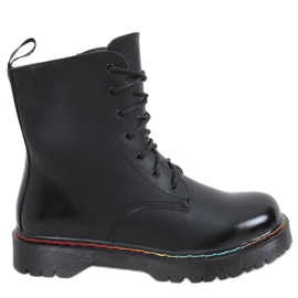 Martensiaki z kolorową nitką Ohio Black czarne