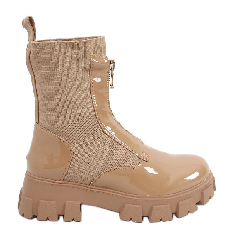 BM Workery ze skarpetkową cholewką Teksas Khaki wielokolorowe