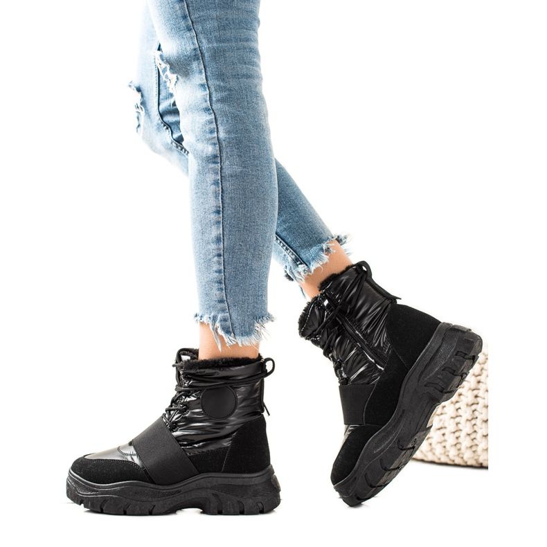 TRENDI Casualowe Śniegowce czarne