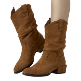 Camelowe kowbojki ocieplane Francis brązowe