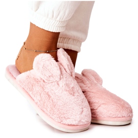 Papcie Futrzane Z Uszami Różowe Thorpe