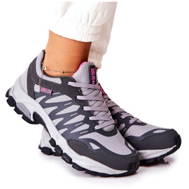 Sportowe Buty Memory Foam Big Star GG274499 Szare różowe