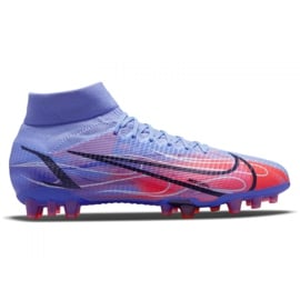 Buty piłkarskie Nike Superfly 8 Pro Km Ag M DJ3978-506 fioletowy-niebieski niebieskie