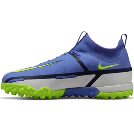 Buty piłkarskie Nike Phantom GT2 Academy Df Tf Jr DC0818 570 niebieski, biały, wielokolorowy niebieskie