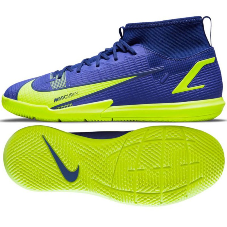 Buty piłkarskie Nike Mercurial Superfly 8 Academy Ic Jr CV0784 474 wielokolorowe niebieskie