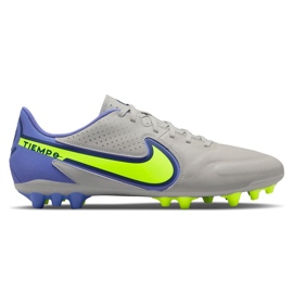 Buty piłkarskie Nike Tiempo Legend 9 Academy Ag M DB0627-075 szary, niebieski odcienie szarości