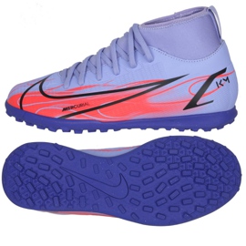 Buty piłkarskie Nike Mercurial Superfly 8 Club Km Tf Jr DB0934 506 wielokolorowe fioletowe