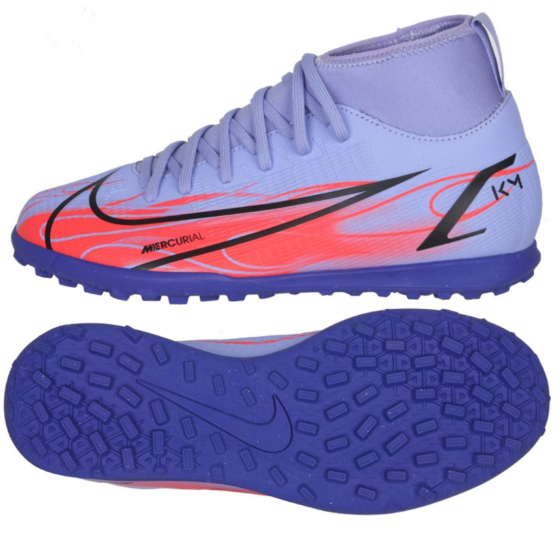Buty piłkarskie Nike Mercurial Superfly 8 Club Km Tf Jr DB0934 506 wielokolorowe fioletowe