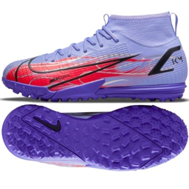 Buty piłkarskie Nike Mercurial Superfly 8 Academy Km Tf Jr DB0935 506 wielokolorowe fioletowe