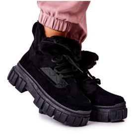 PM1 Ocieplane Botki Trapery Czarne Demaris