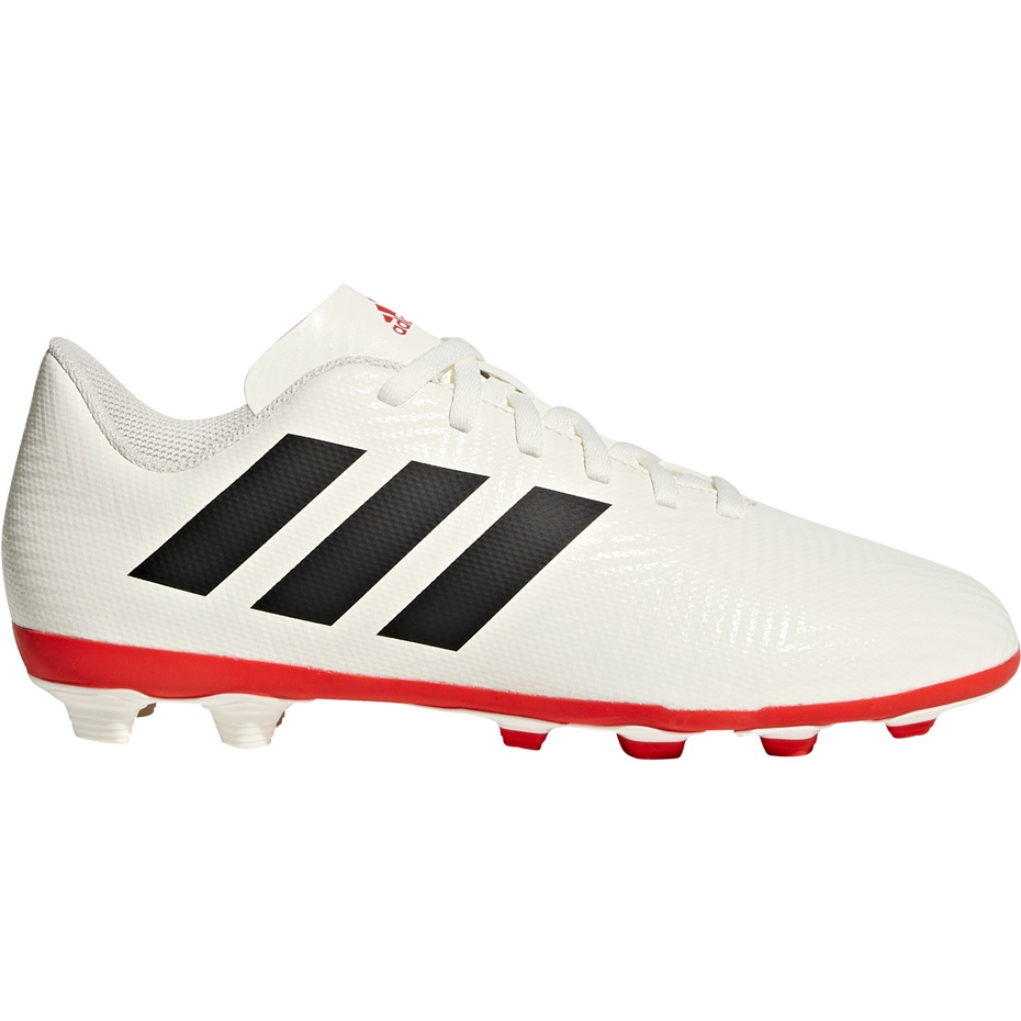 Buty piłkarskie adidas Nemeziz 18.4 FxG Jr CM8510 białe