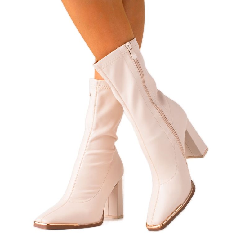 Seastar Seksowne Wysokie Botki beżowy