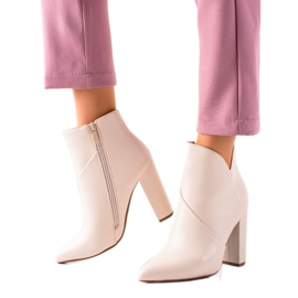 Seastar Botki Na Wysokim Obcasie beżowy