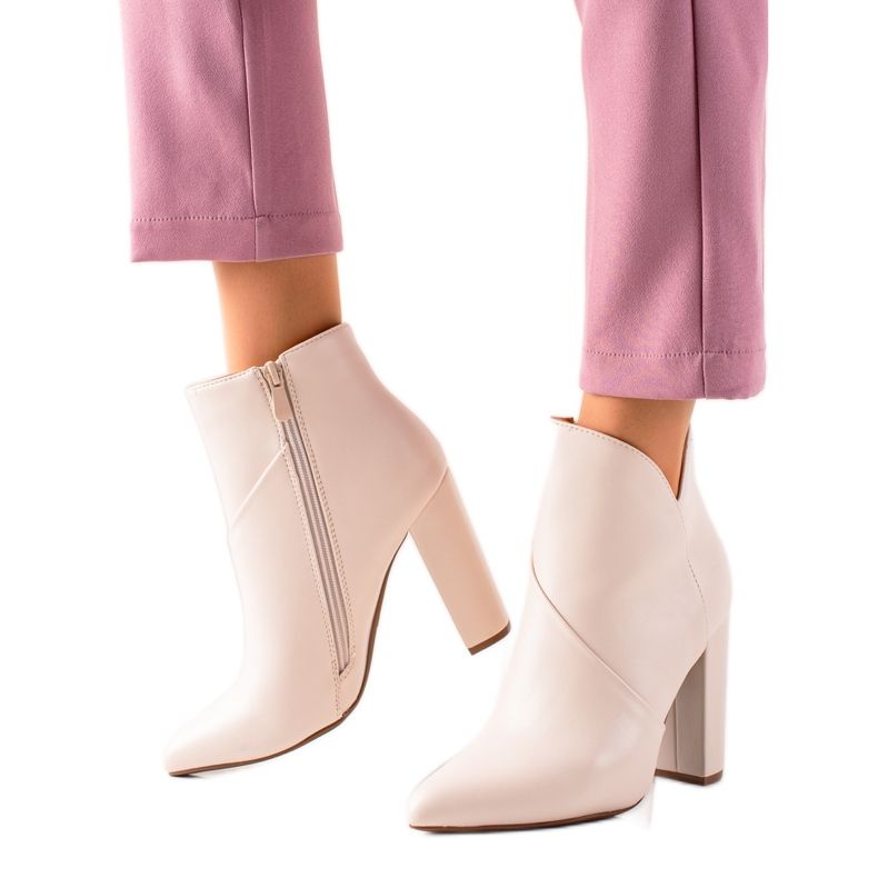 Seastar Botki Na Wysokim Obcasie beżowy