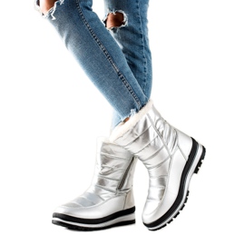 TRENDI Klasyczne Śniegowce Na Suwak srebrny