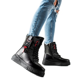 Seastar Cieple Śniegowce Na Platformie czarne