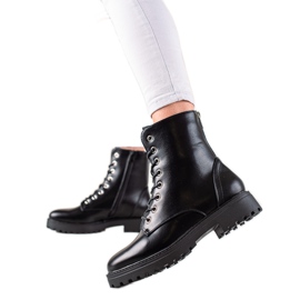 Bestelle Klasyczne Trapery Z Ozdobnym Suwakiem czarne