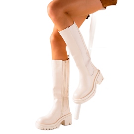 Seastar Wygodne Kozaki Na Platformie beżowy